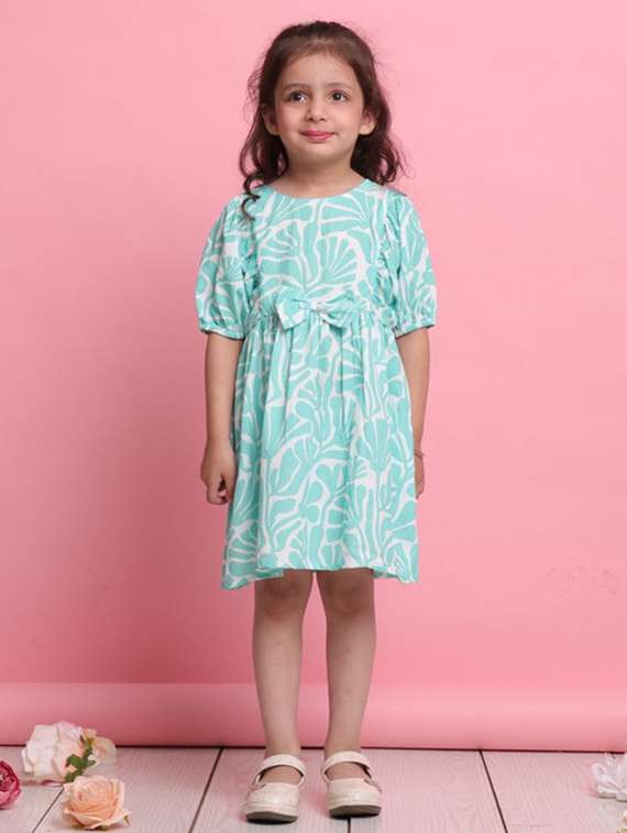 green lycra aline dress