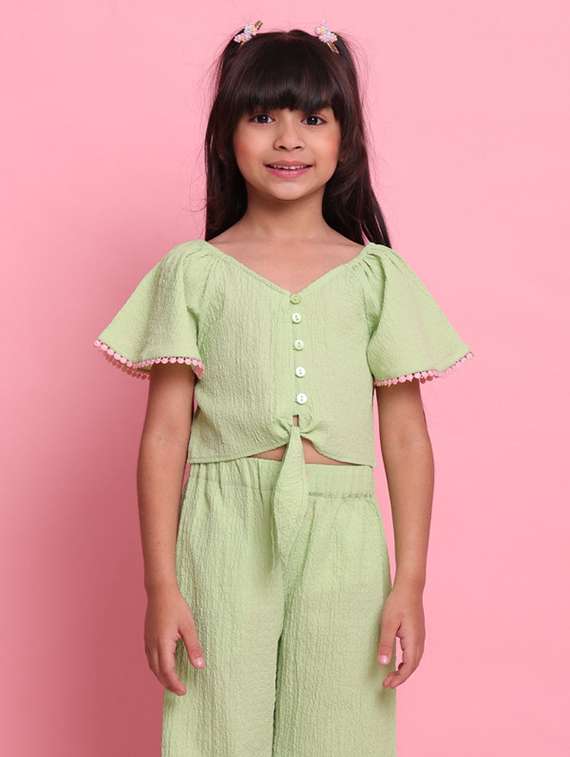 green polyester shirt & trouser set coords - 22072928 - Standard Image - 5