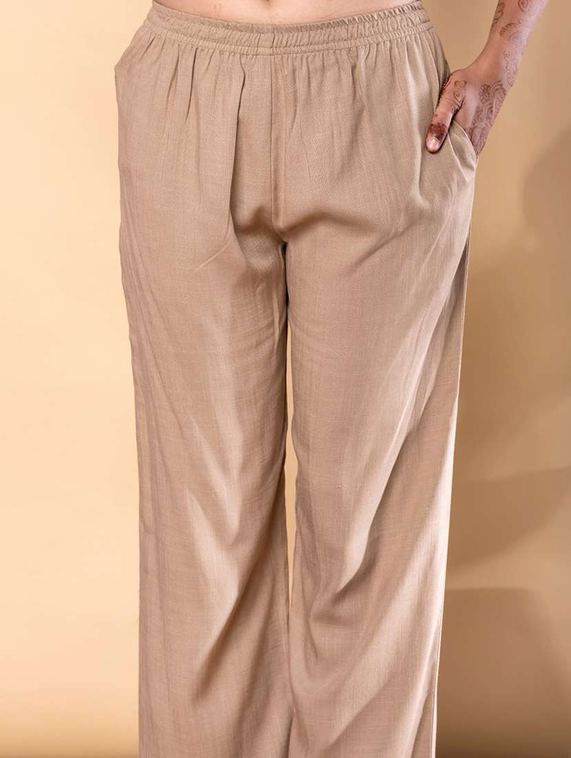 women solid three quarter sleeve ethnic co-ord set - 22072948 -  Standard Image - 5