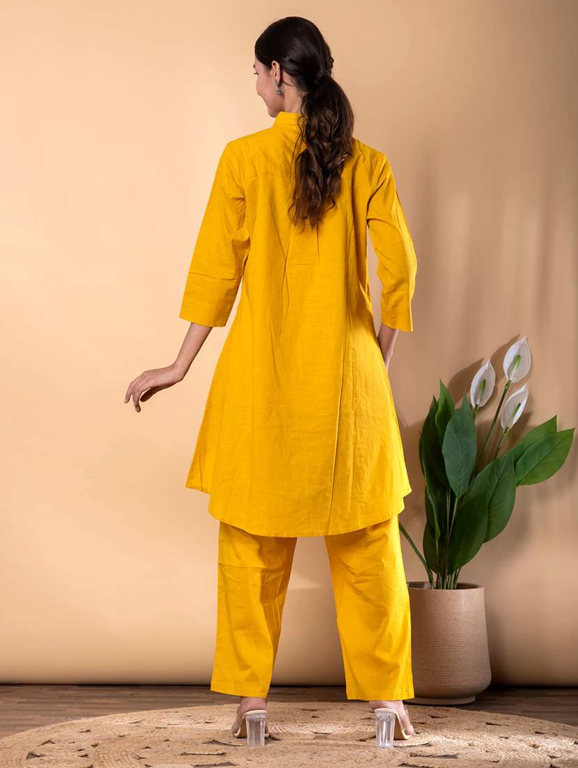 women three quarter sleeve ethnic co-ord set - 22072951 -  Standard Image - 3