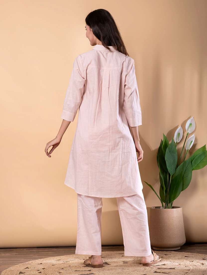 women three quarter sleeve ethnic co-ord set - 22072952 - Standard Image - 3
