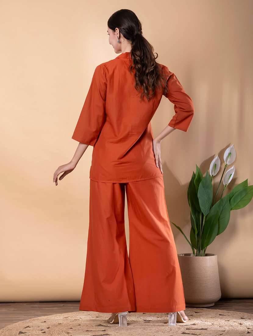 women three quarter sleeve ethnic co-ord set - 22072963 -  Standard Image - 3