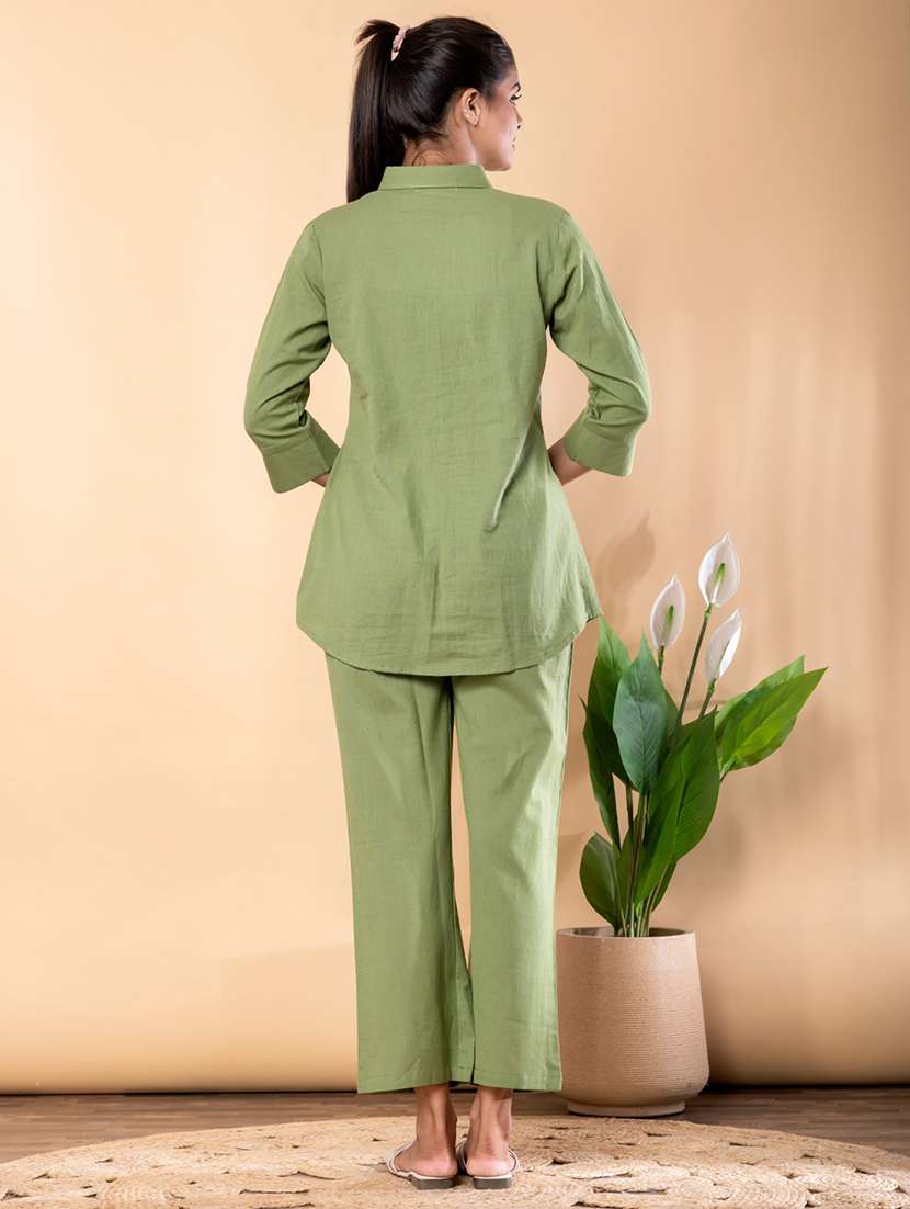 women three quarter sleeve ethnic co-ord set - 22072967 -  Standard Image - 3