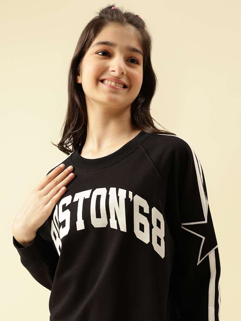 girls printed long sleeve sweatshirt - 22073252 -  Standard Image - 5