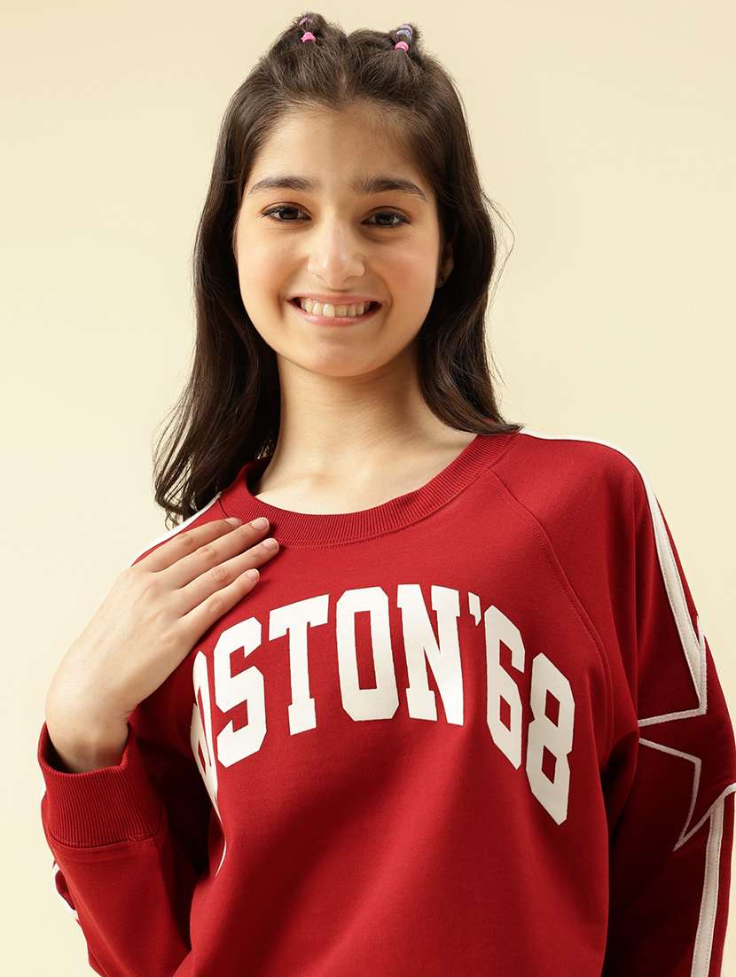 girls printed long sleeve sweatshirt - 22073254 -  Standard Image - 5