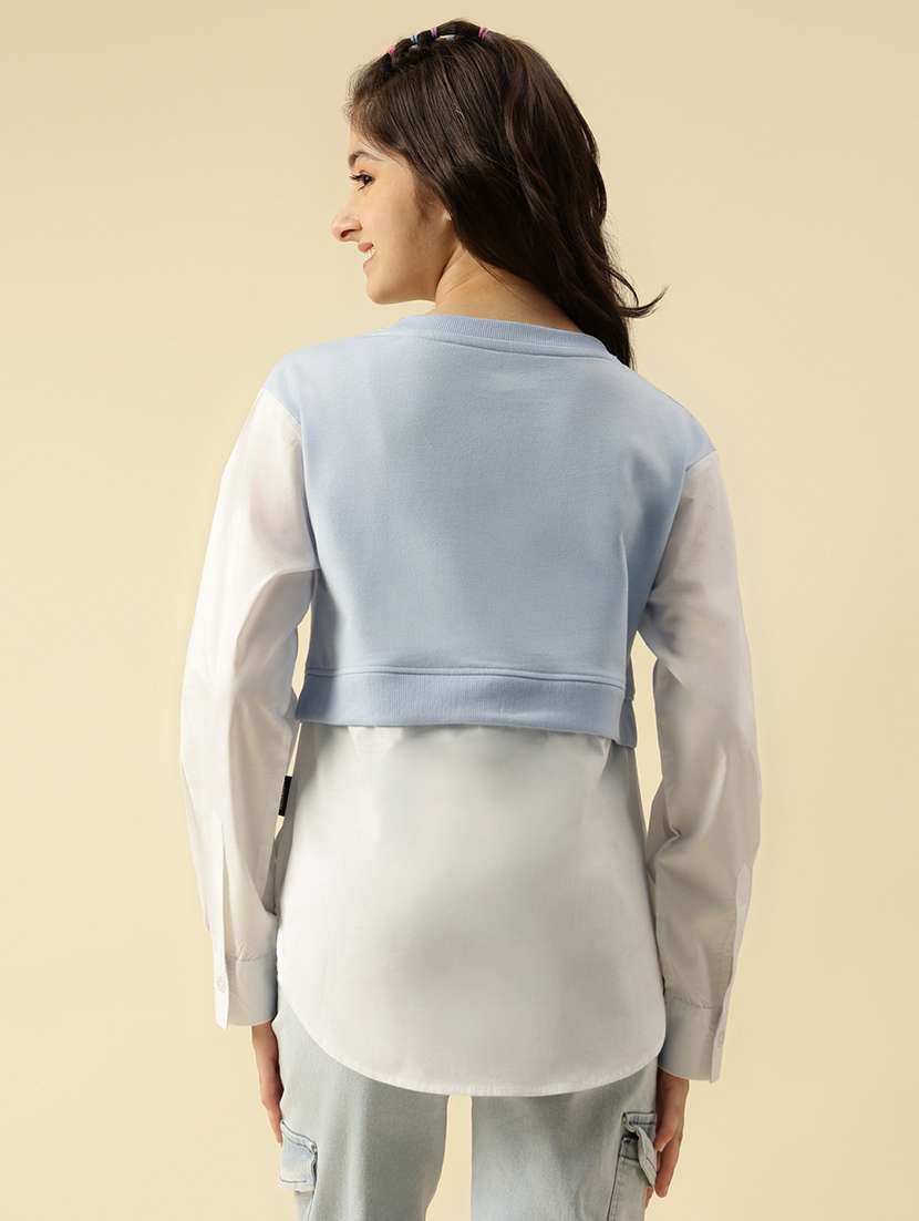 girls printed long sleeve sweatshirt - 22073257 -  Standard Image - 3