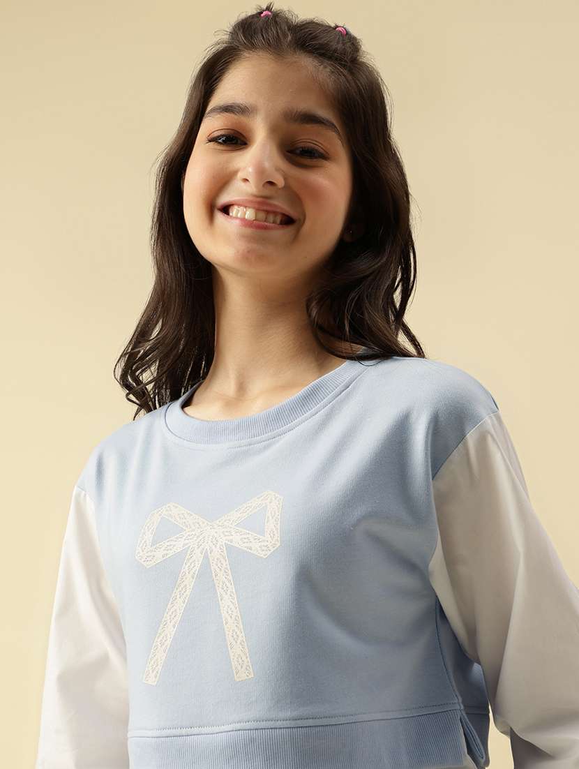 girls printed long sleeve sweatshirt - 22073257 -  Standard Image - 5