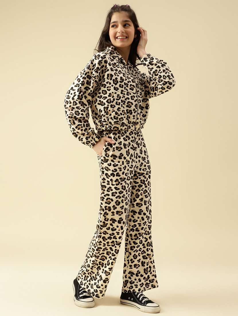 girls animal print active wear co-ord set - 22073274 - Standard Image - 3