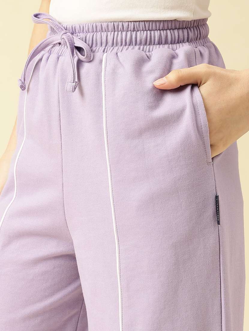 girls lavender solid active wear co-ord set - 22073275 - Standard Image - 5