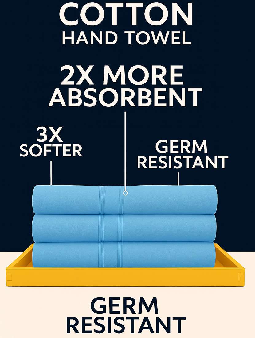 Dolla Pack Of 3 Soft High Absorben & Comfortable Hand Towel - 22073858 -  Standard Image - 5