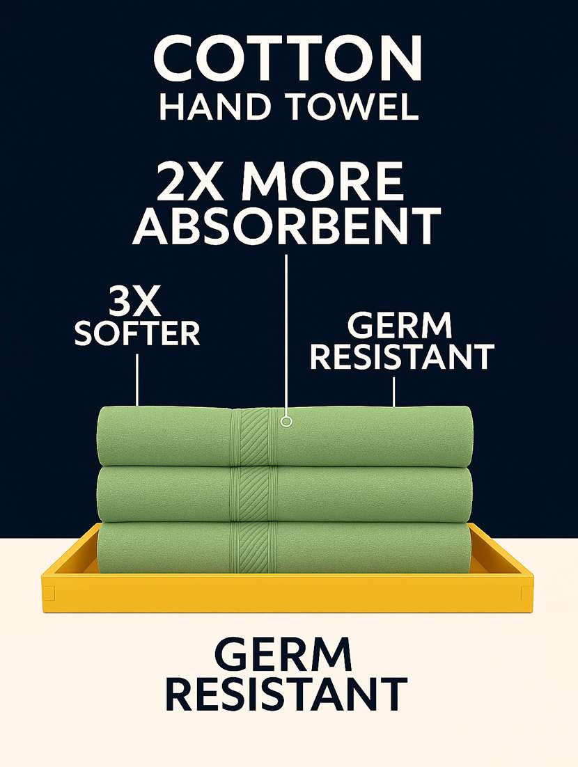 dolla pack of 6 soft high absorben & comfortable hand towel  - 22073884 -  Standard Image - 5