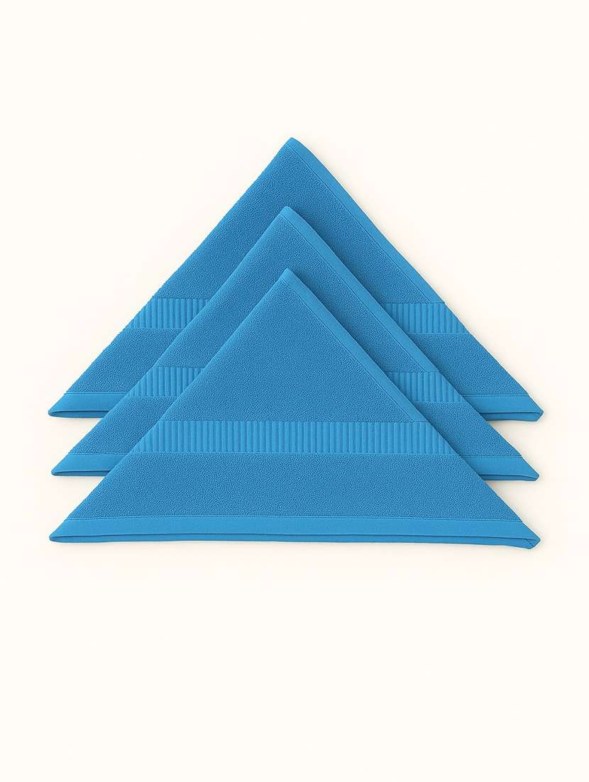 dollar 100% cotton soft, high absorben & comfortable face towel 30 x 30 cm face towel (pack of 3) - 22073902 -  Standard Image - 3