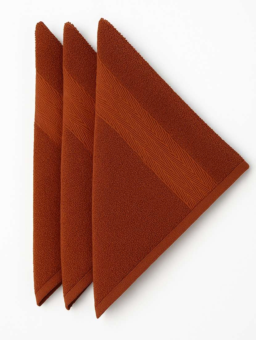 dollar 100% cotton soft, high absorben & comfortable face towel 30 x 30 cm face towel (pack of 3) - 22073905 -  Standard Image - 3