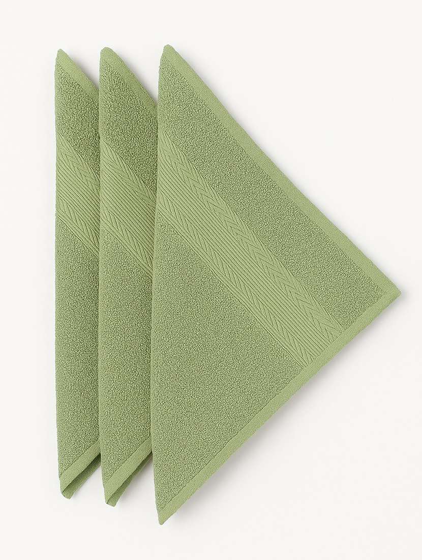 dollar 100% cotton soft, high absorben & comfortable face towel 30 x 30 cm face towel (pack of 3) - 22073908 -  Standard Image - 3