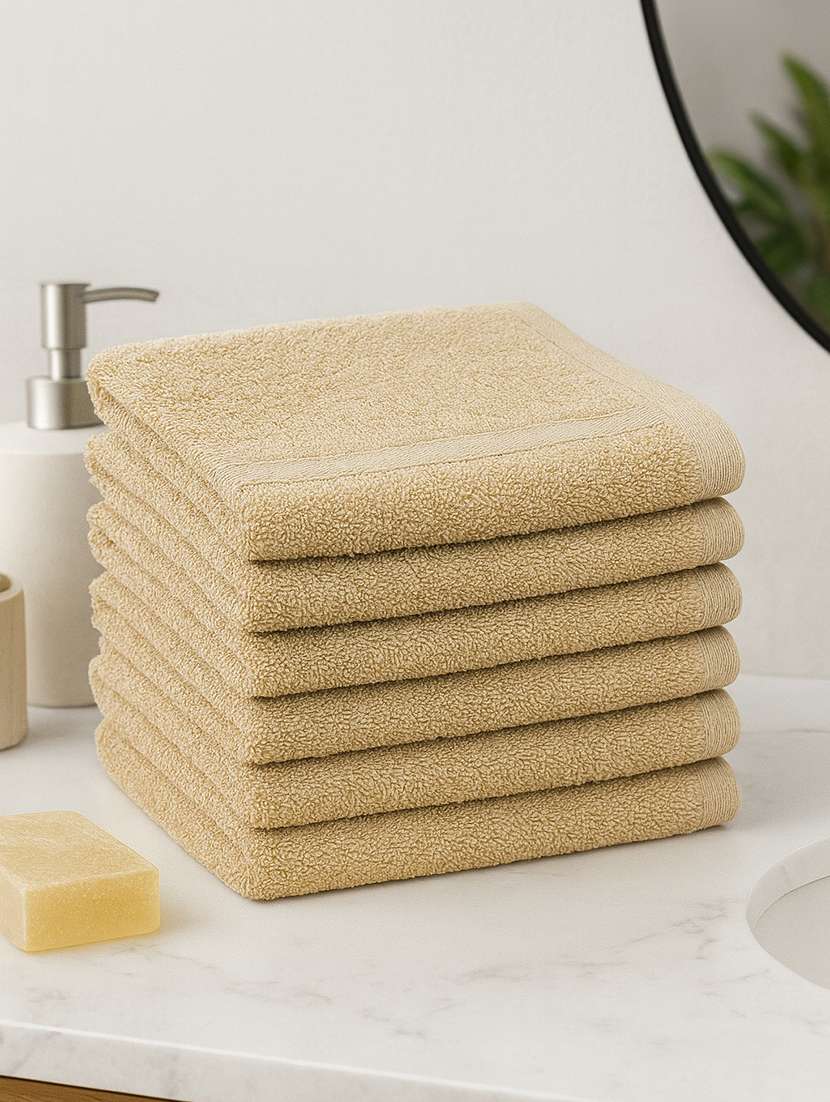 dollar 100% cotton soft, high absorben & comfortable face towel 30 x 30 cm face towel (pack of 6)