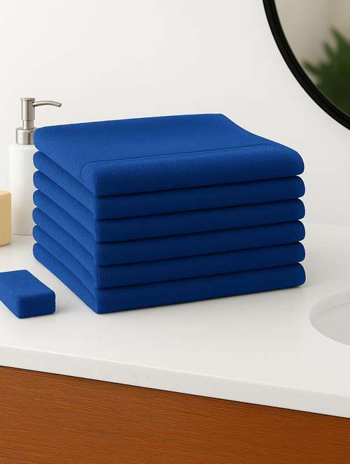 dollar 100% cotton soft, high absorben & comfortable face towel 30 x 30 cm face towel (pack of 6) - 22073916 -  Standard Image - 0