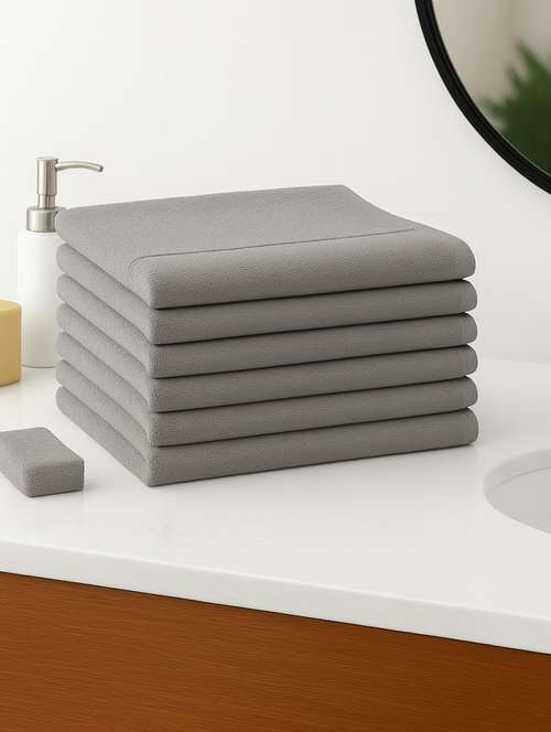 dollar 100% cotton soft, high absorben & comfortable face towel 30 x 30 cm face towel (pack of 6) - 22073919 -  Standard Image - 0