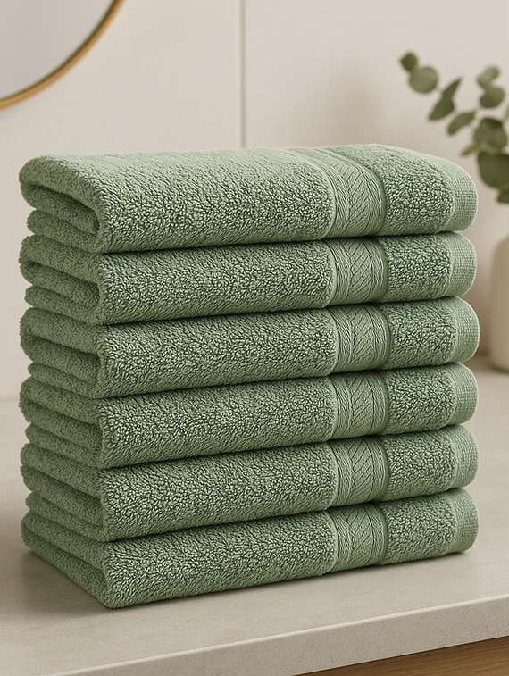 dollar 100% cotton soft, high absorben & comfortable face towel 30 x 30 cm face towel (pack of 6)