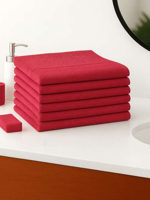 dollar 100% cotton soft, high absorben & comfortable face towel 30 x 30 cm face towel (pack of 6) - 22073921 -  Standard Image - 0