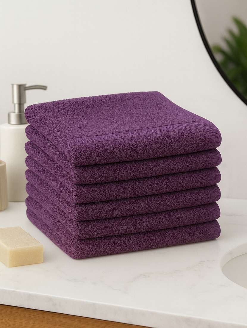 dollar 100% cotton soft, high absorben & comfortable face towel 30 x 30 cm face towel (pack of 6)