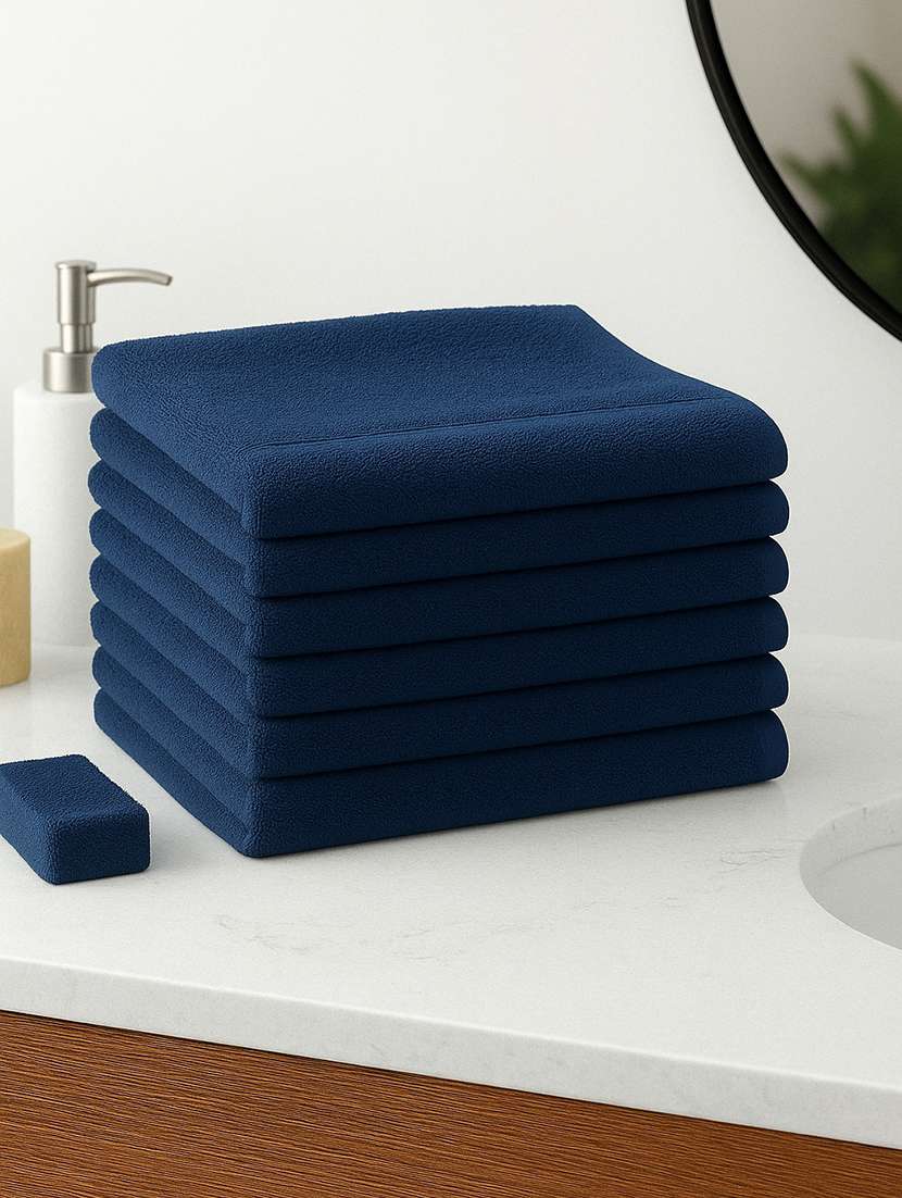 dollar 100% cotton soft, high absorben & comfortable face towel 30 x 30 cm face towel (pack of 6)