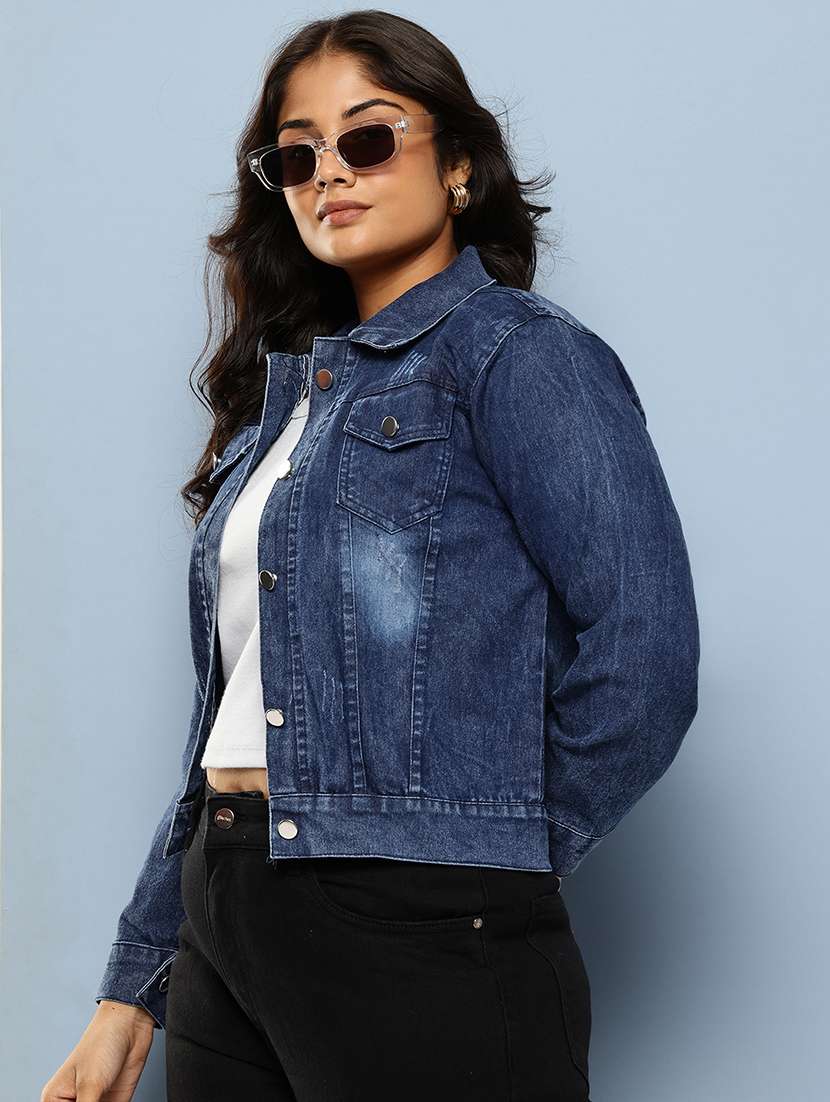 navy blue denim jacket - 22074029 -  Zoom Image - 0