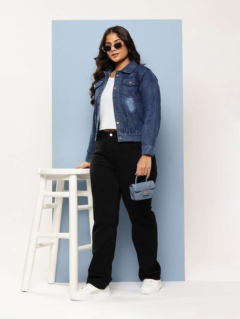 navy blue denim jacket - 22074029 - Standard Image - 3