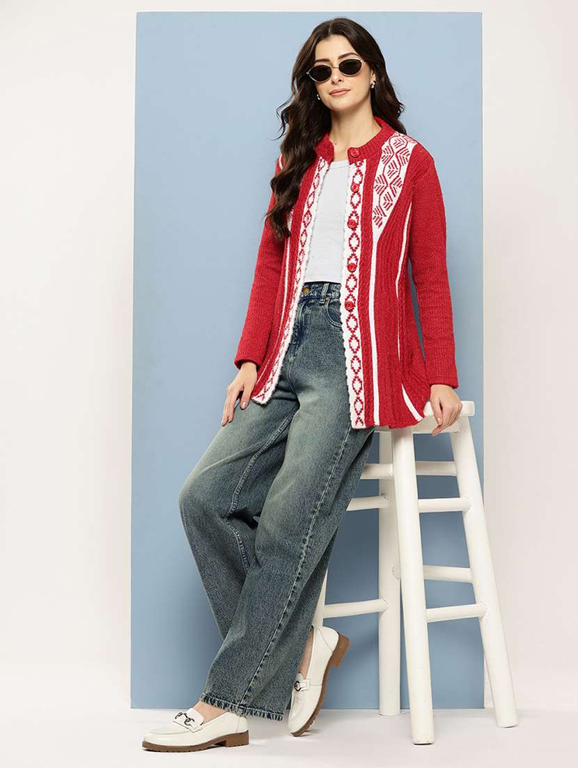 women self desiged long sleeve cardigan - 22074082 -  Standard Image - 3