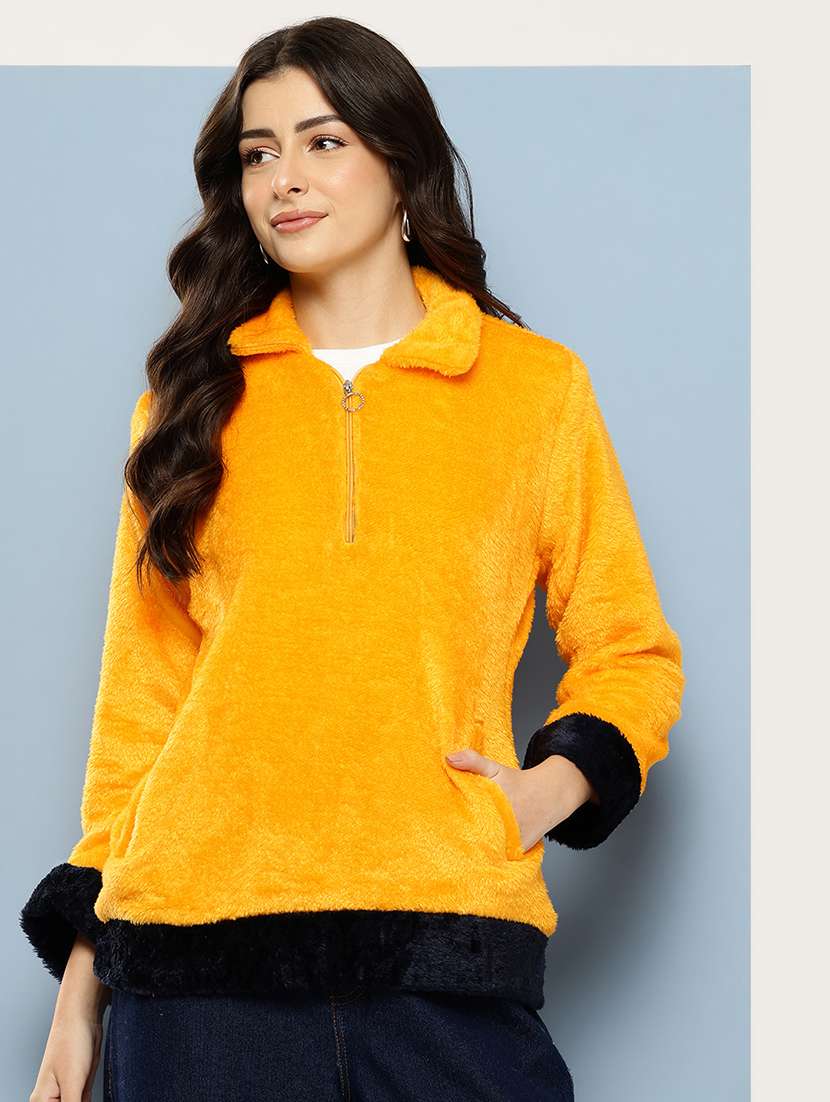 women color blocked long sleeve sweatshirt - 22074095 -  Zoom Image - 0