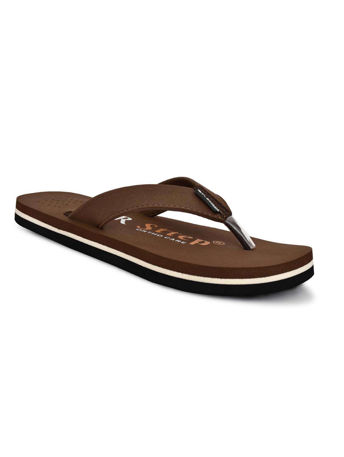 men brown slip on flip flop - 22074104 - Standard Image - 5
