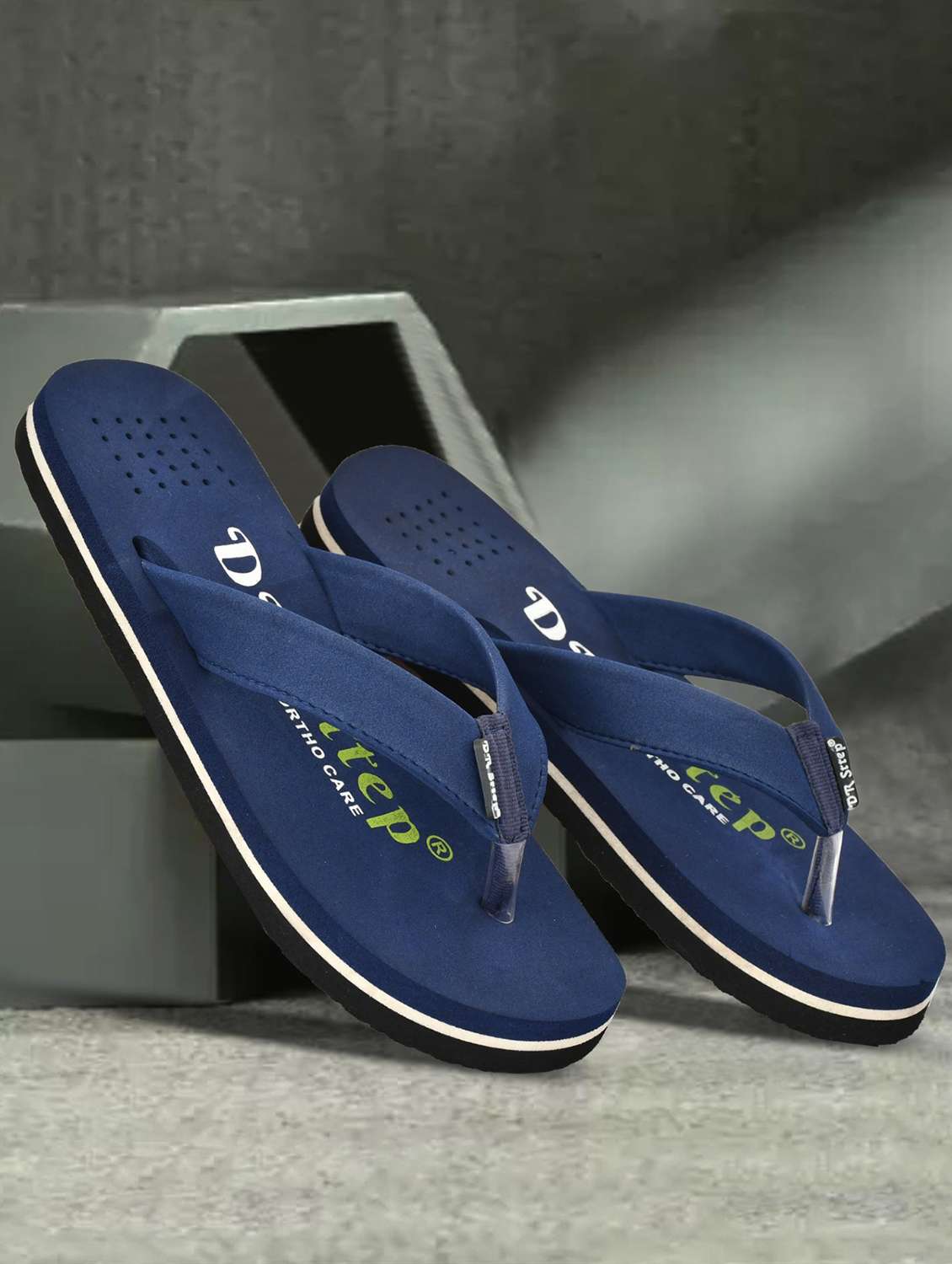 men blue slip on flip flop - 22074105 -  Zoom Image - 0