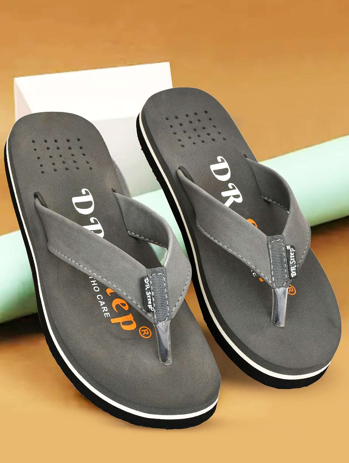men grey slip on flip flop - 22074106 -  Zoom Image - 0