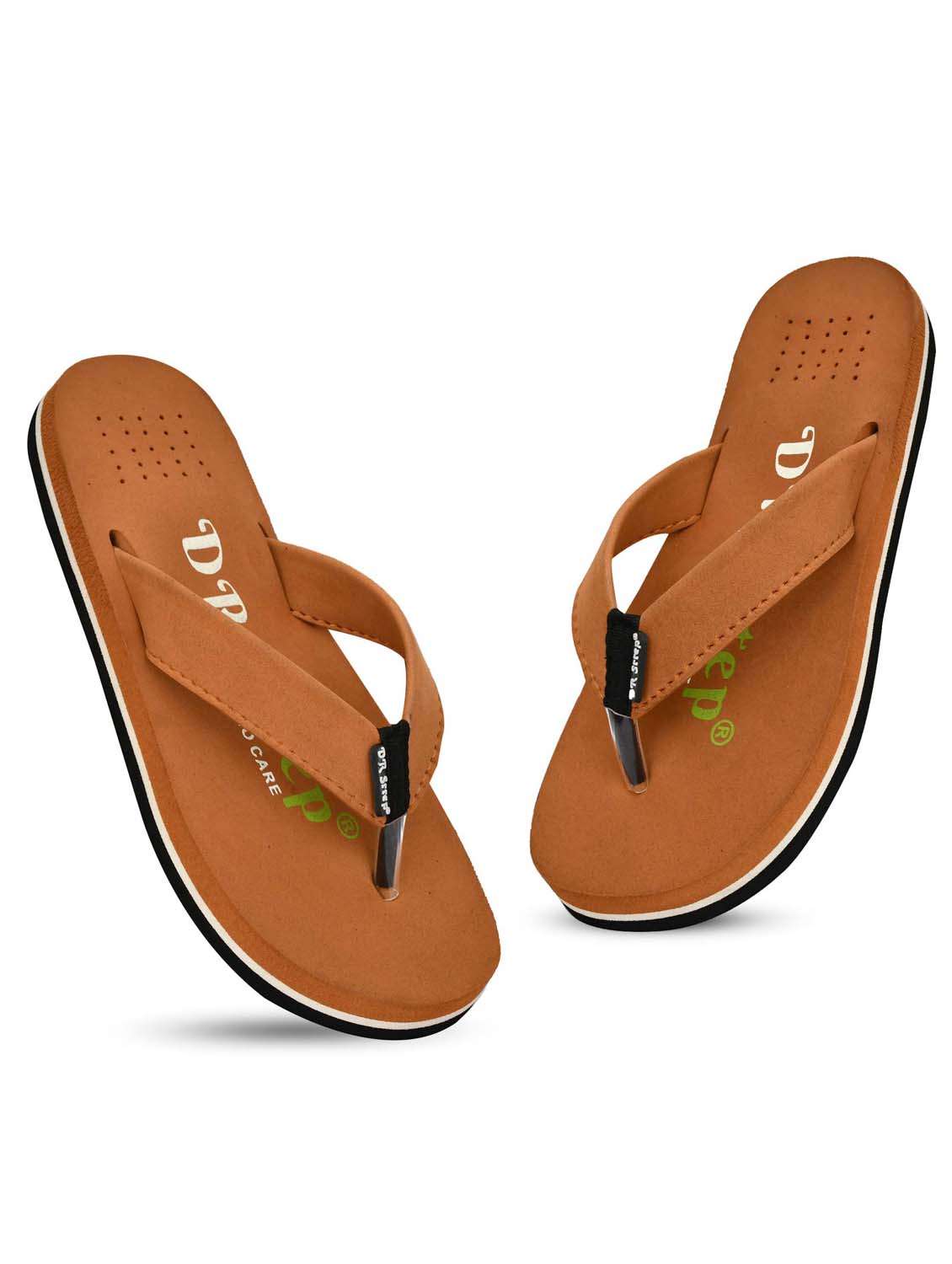 men brown slip on flip flop - 22074107 - Standard Image - 3