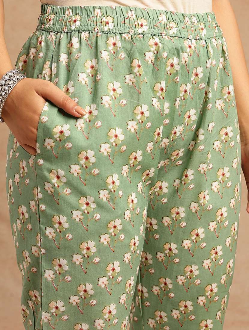 women floral printed three quarter sleeve kurta pant with dupatta set - 22074157 -  Standard Image - 5