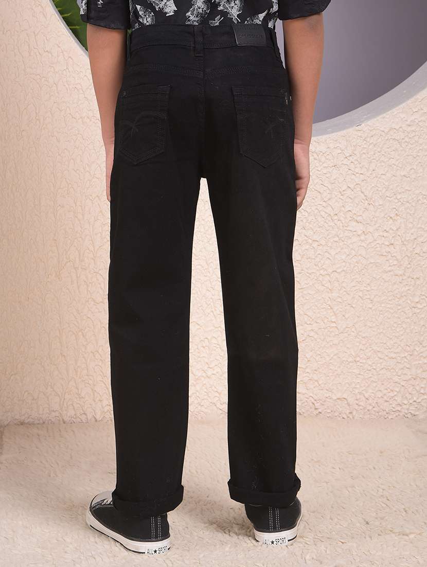 boys solid mid rise straight fit jean - 22074291 -  Standard Image - 3
