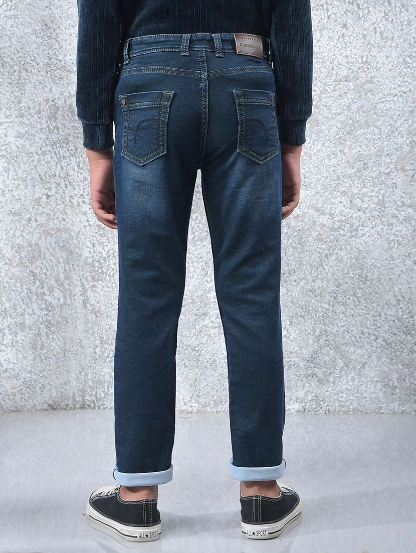 boys solid mid rise slim fit jean - 22074294 -  Standard Image - 3