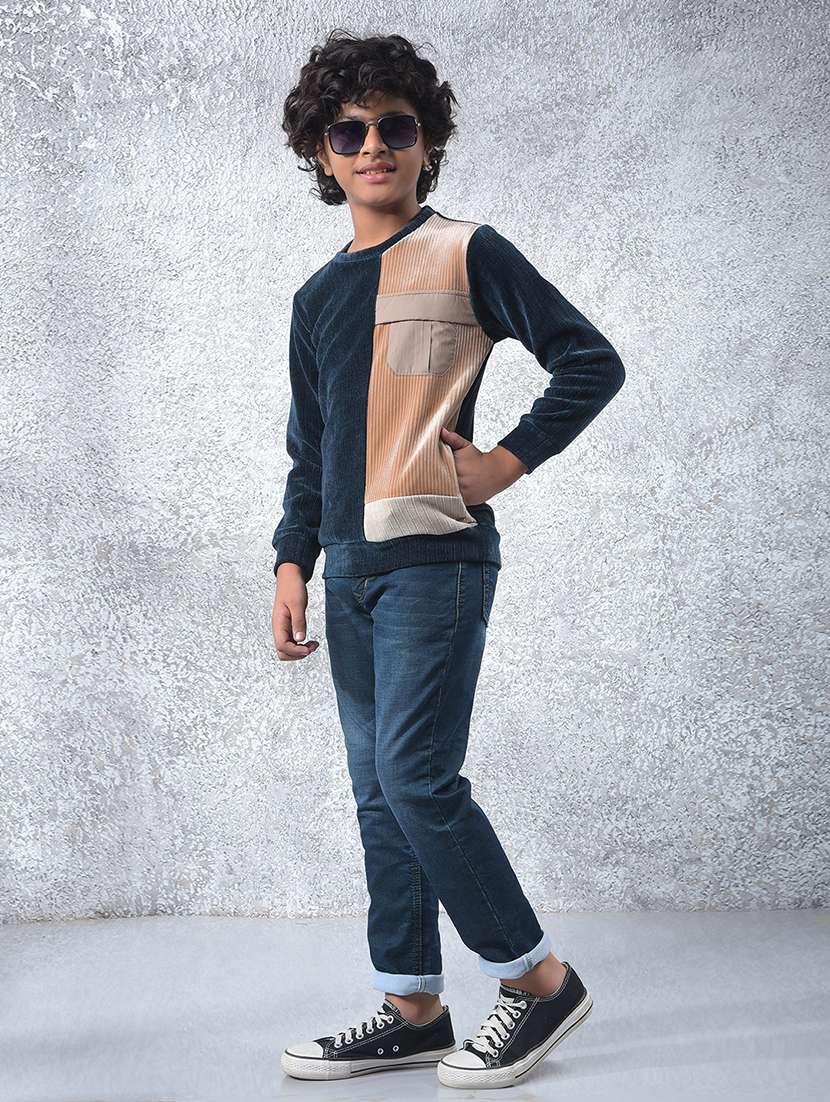 boys solid mid rise slim fit jean - 22074294 -  Standard Image - 5