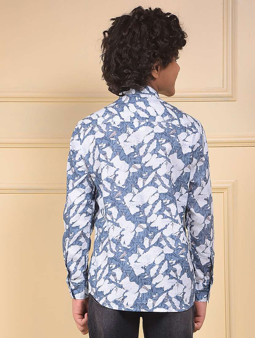 boys printed mandarin neck short kurta - 22074324 - Standard Image - 3