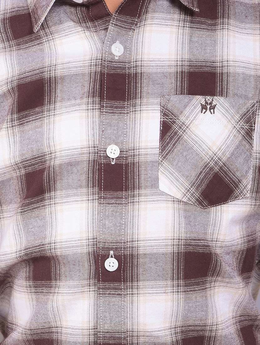 boys checkered long sleeve casual shirt - 22074329 -  Standard Image - 5