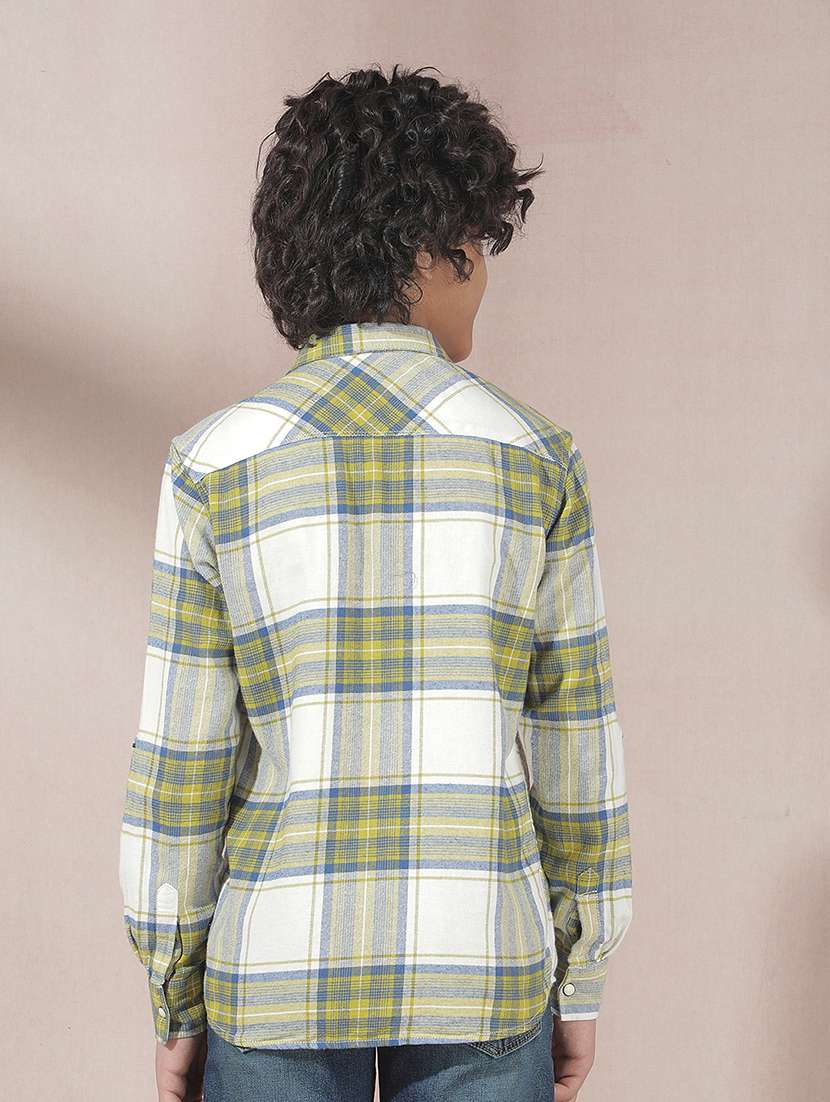 boys checkered long sleeve casual shirt - 22074342 -  Standard Image - 3