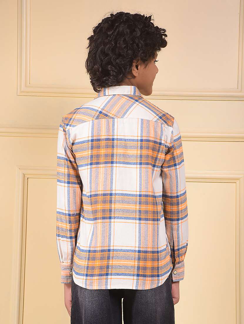 boys checkered long sleeve casual shirt - 22074343 -  Standard Image - 3