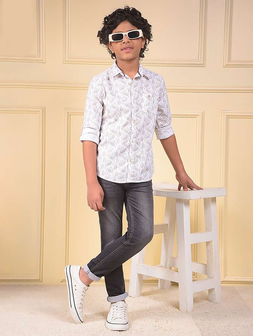 boys printed long sleeve casual shirt - 22074352 -  Standard Image - 5