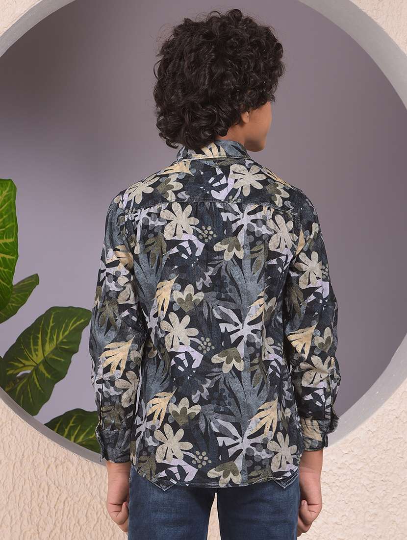 boys printed long sleeve casual shirt - 22074369 -  Standard Image - 3