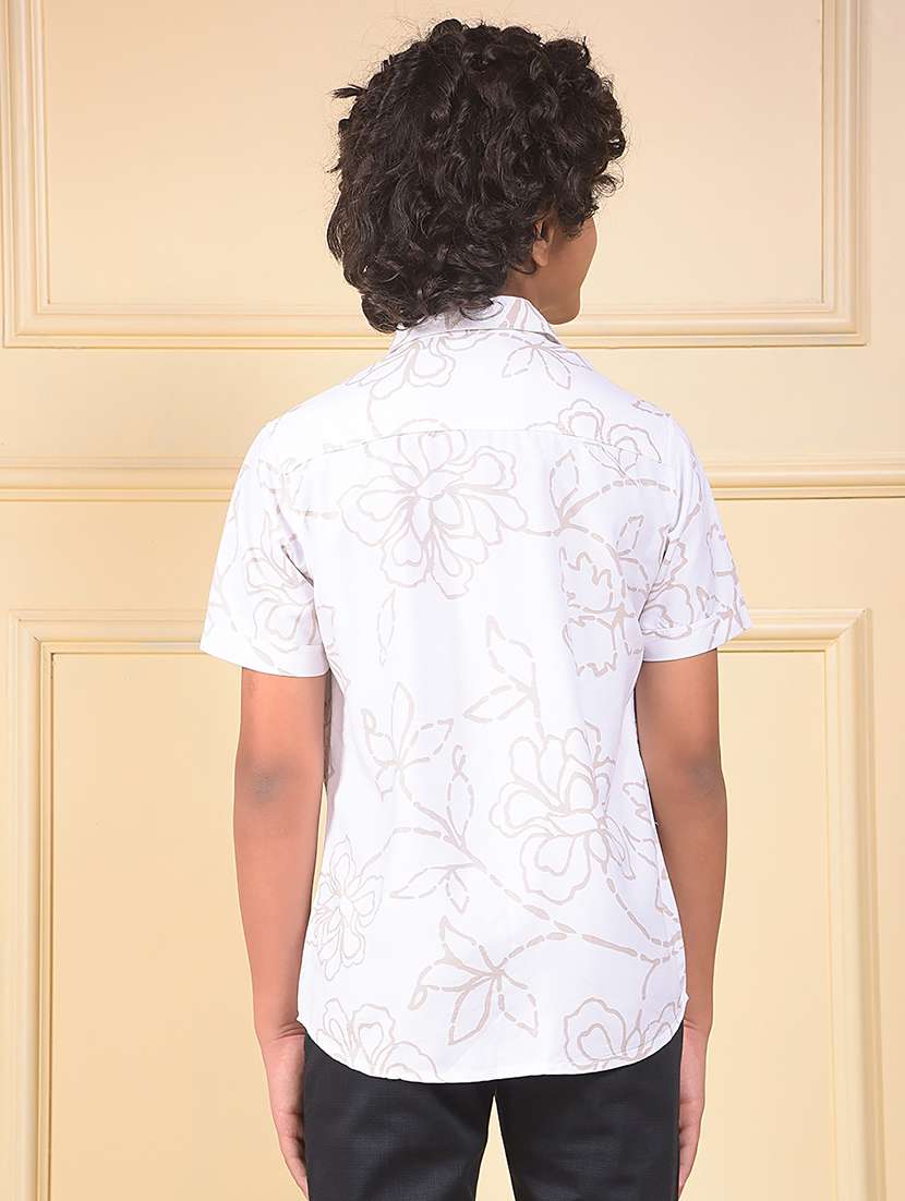 boys floral printed short sleeve casual shirt - 22074404 -  Standard Image - 3