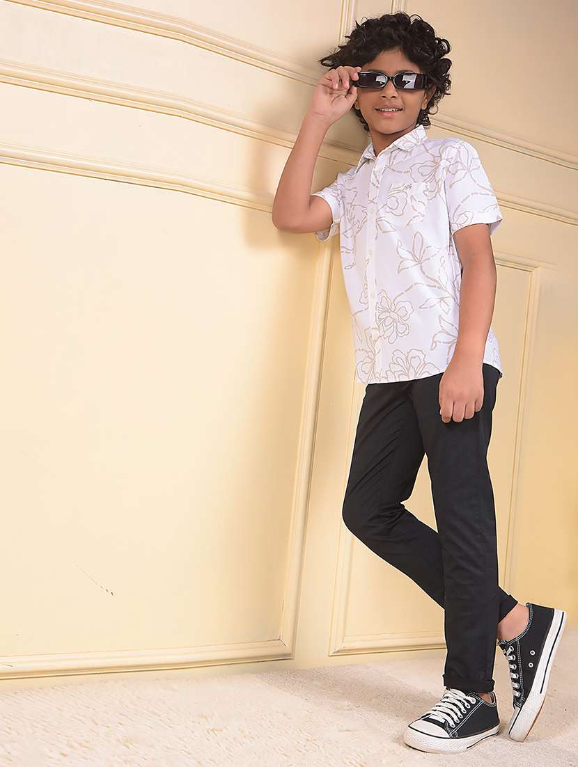 boys floral printed short sleeve casual shirt - 22074404 -  Standard Image - 5