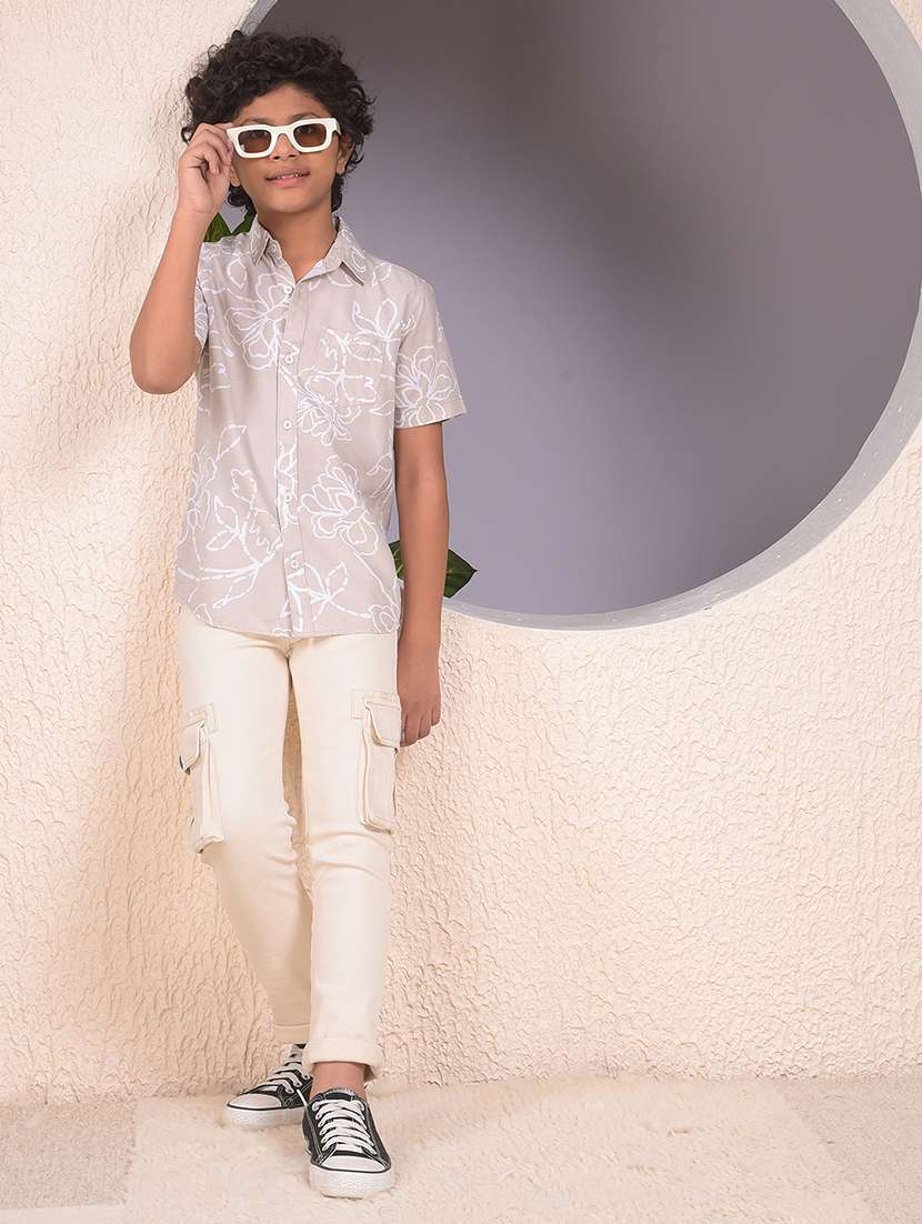boys floral printed short sleeve casual shirt - 22074405 -  Standard Image - 5