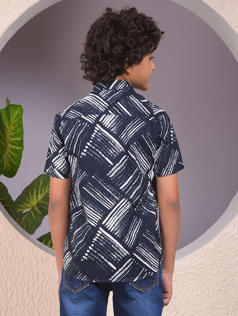 boys printed short sleeve casual shirt - 22074408 -  Standard Image - 3