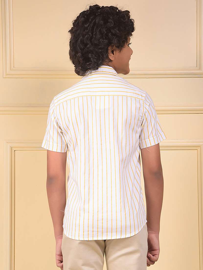 boys striped short sleeve casual shirt - 22074413 -  Standard Image - 3
