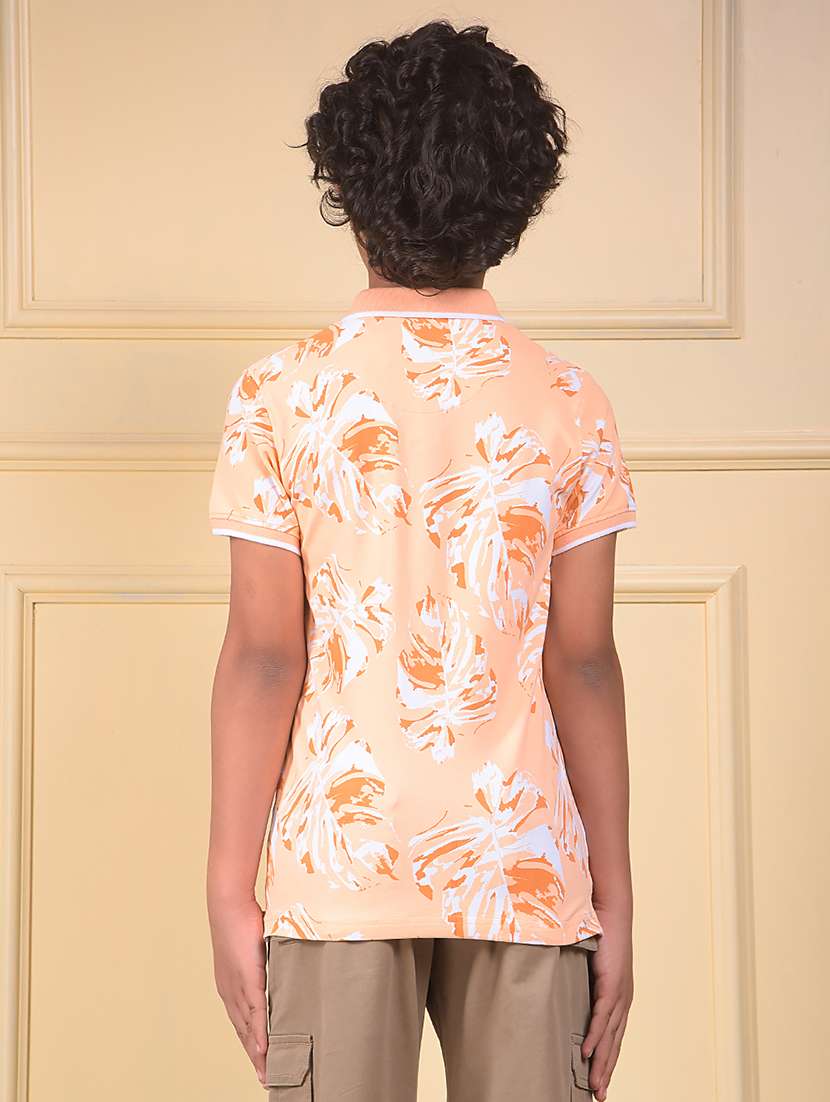 boys tropical printed short sleeve polo t-shirt - 22074429 -  Standard Image - 3