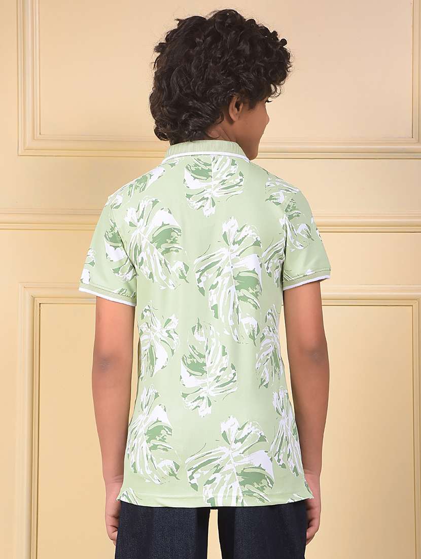boys tropical printed short sleeve polo t-shirt - 22074430 -  Standard Image - 3